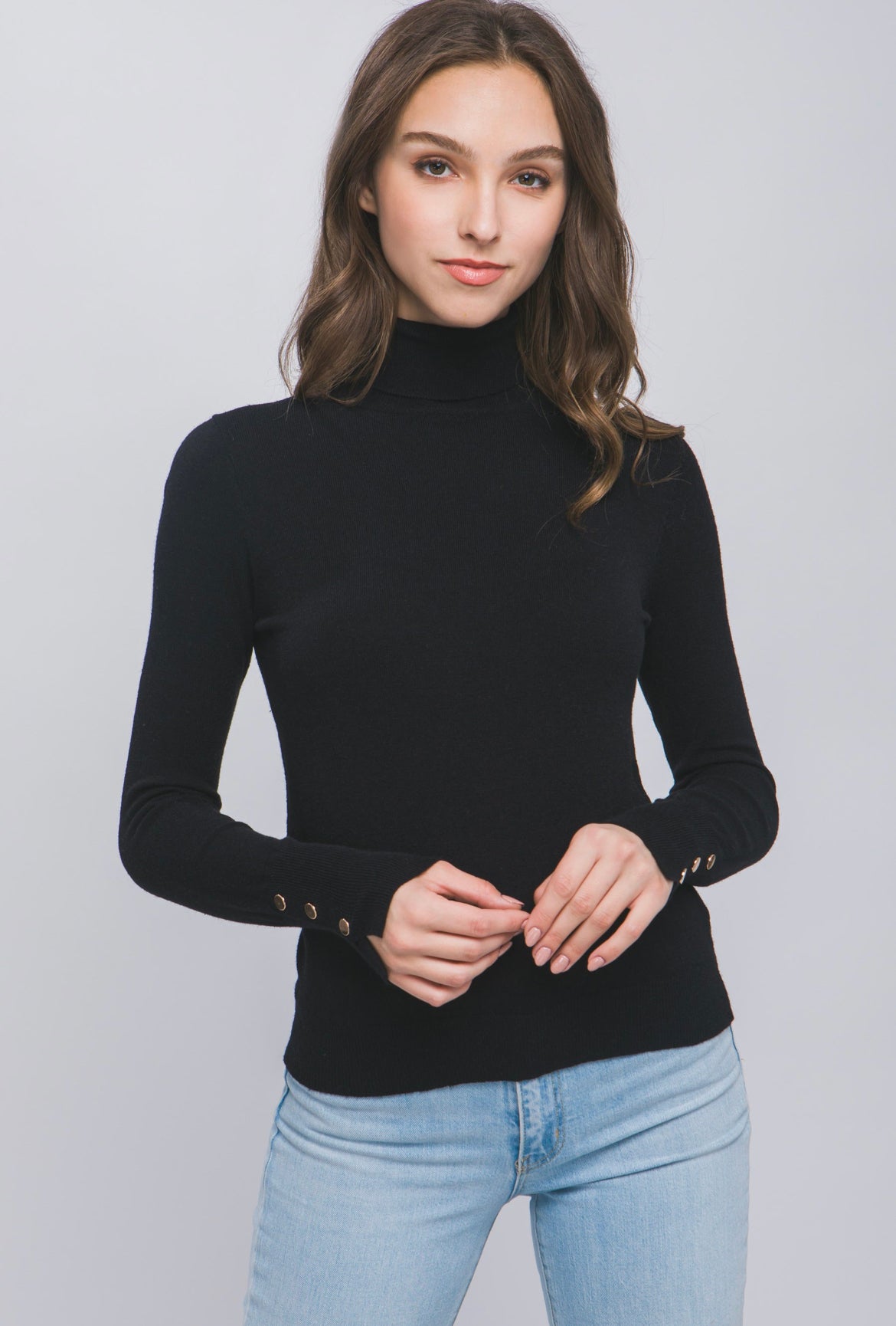 Black High Neck Top