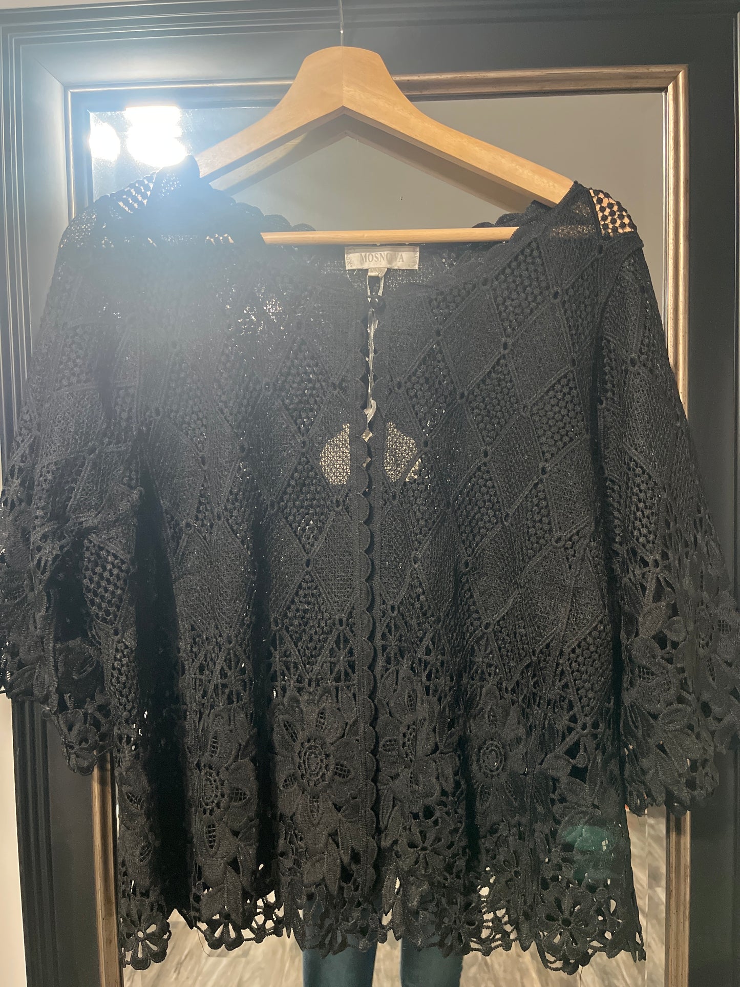 Black Crochet Cover Up