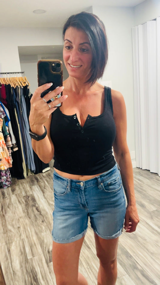 Sleeveless Button Up Tank