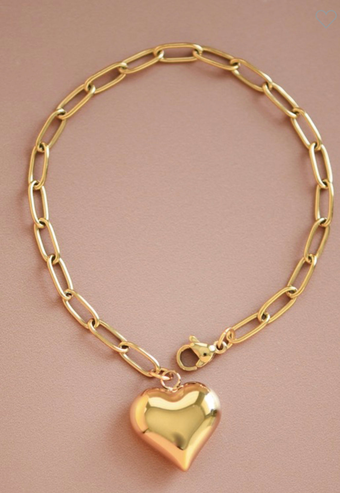 Heart Shape Chain Link Bracelet