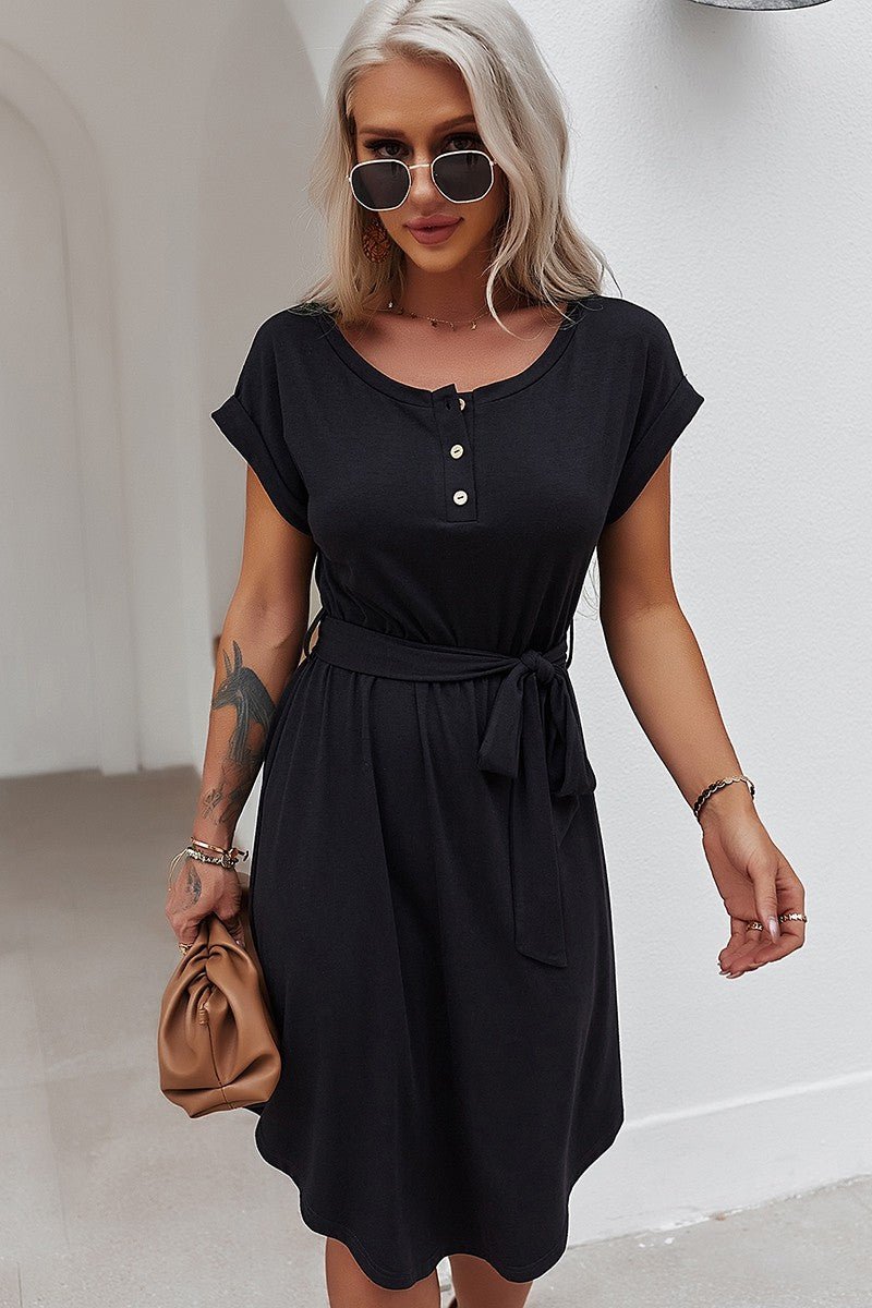 Black Button Down Dress