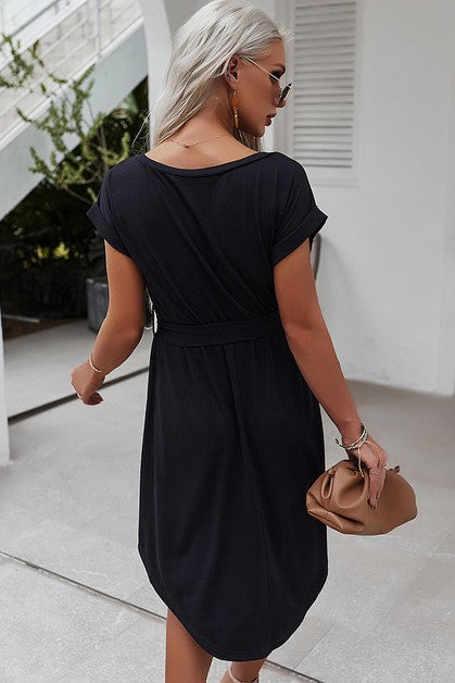 Black Button Down Dress