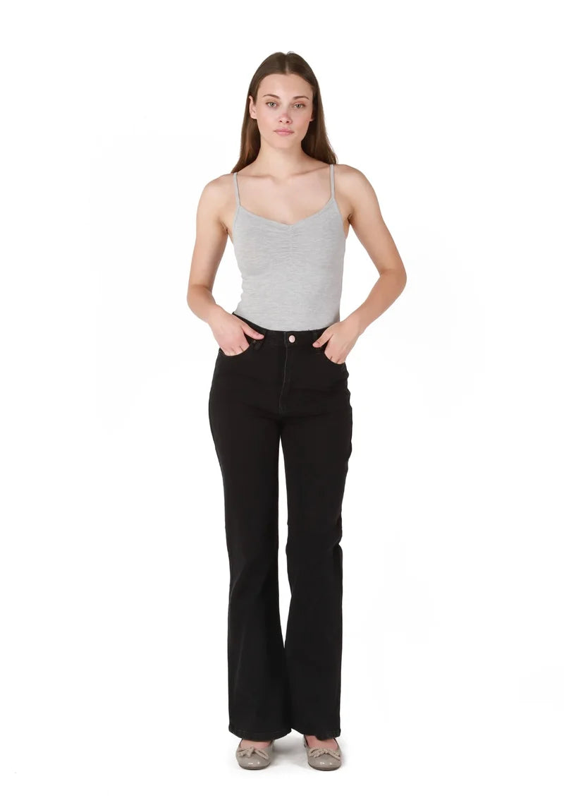 Dex Maya Black High Rise Flare Jeans