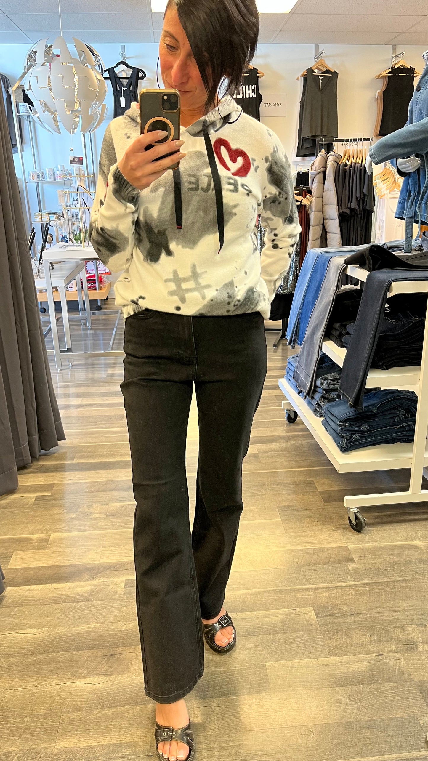 Dex Maya Black High Rise Flare Jeans