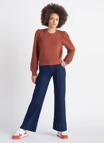 Dex Kinsley Dark Indigo High Rise Wide Leg Jeans