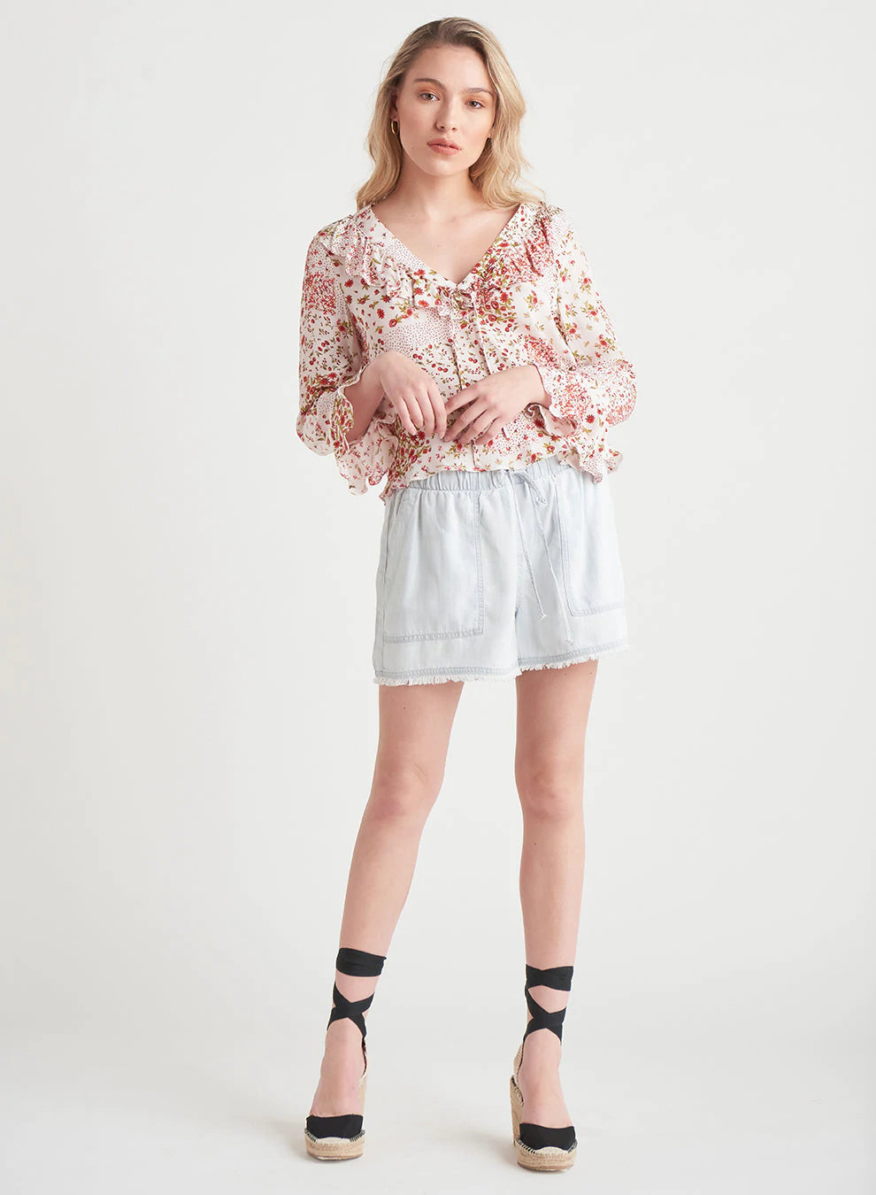 Dex Bleach Wash Frayed Shorts