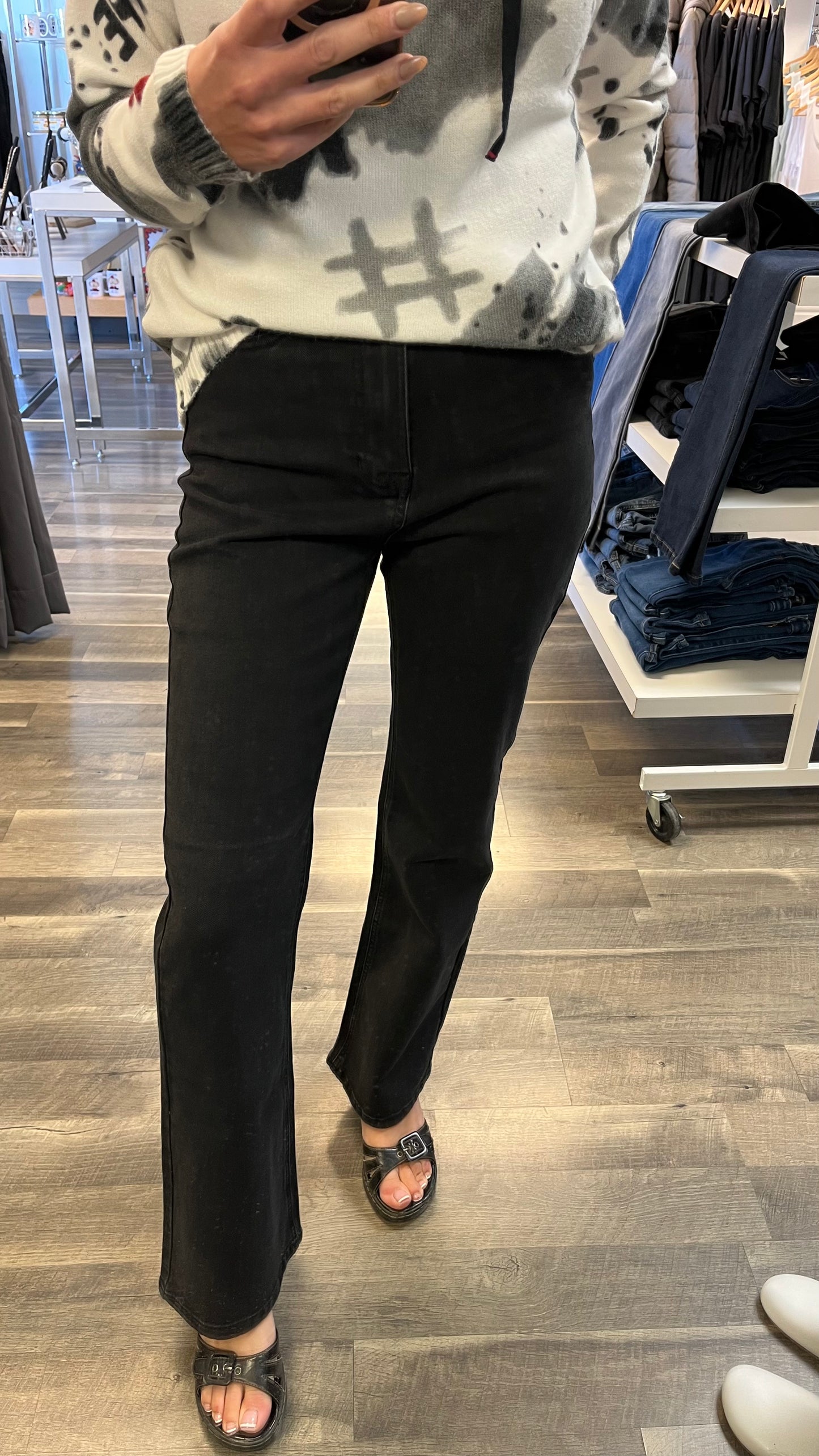 Dex Maya Black High Rise Flare Jeans