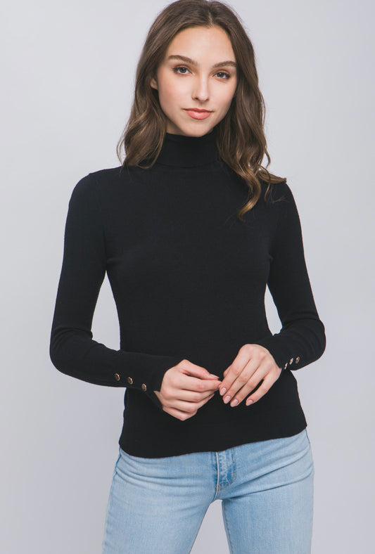 Black High Neck Top