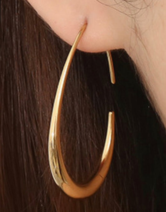 18k Stainless Steel Hoops