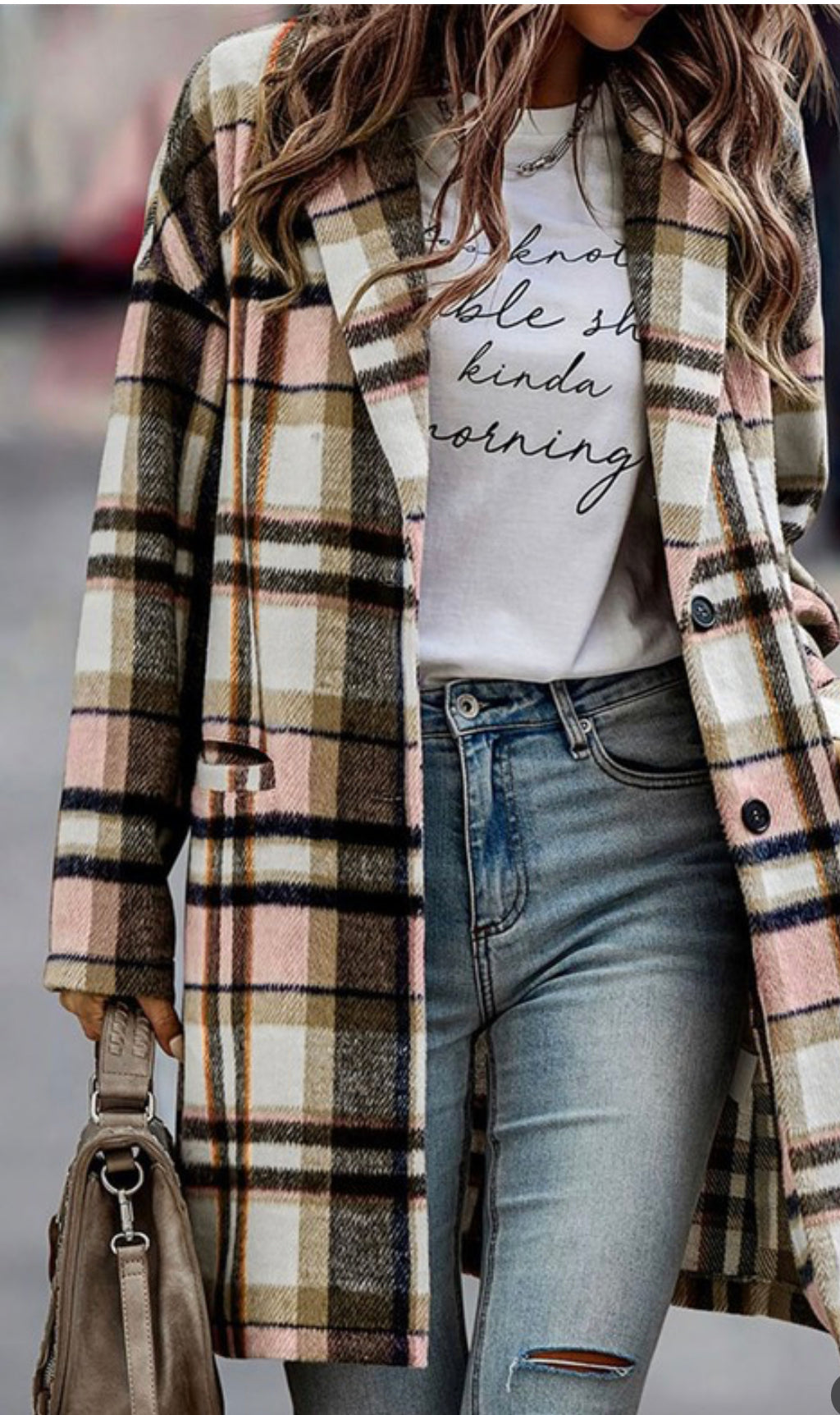 Pink 2025 plaid jacket